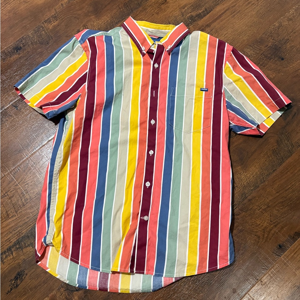 Chubbies Red and Yellow Casual Button Down Shirt